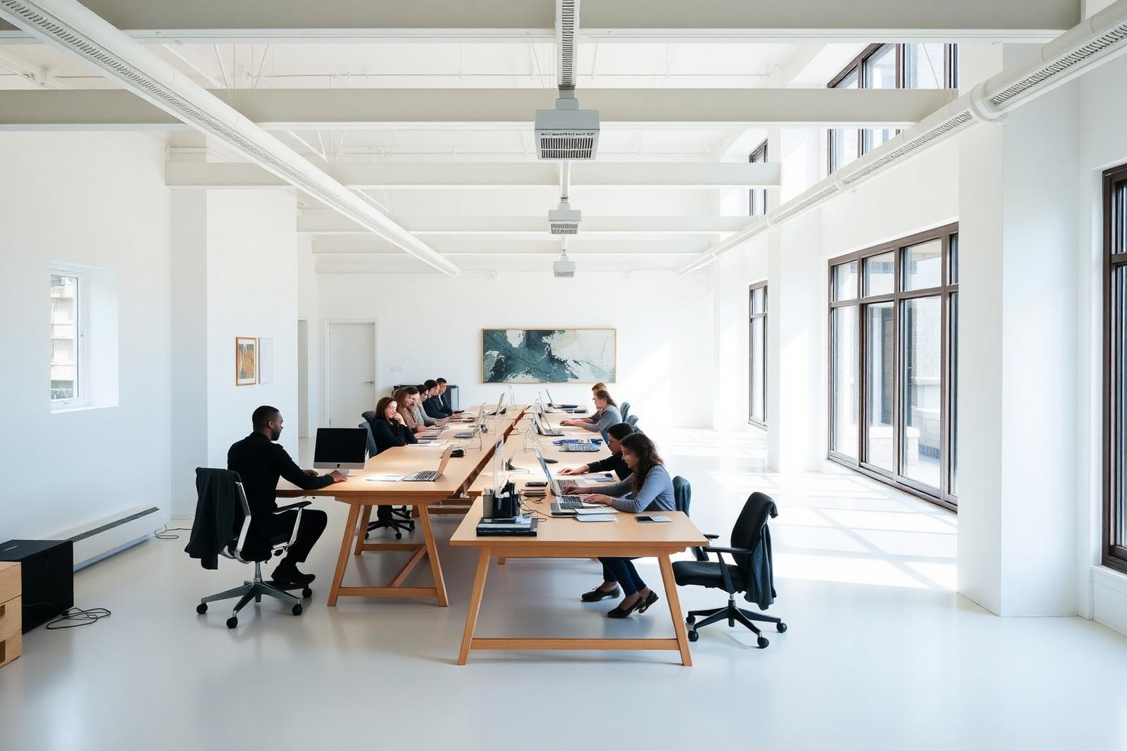 Helle Büroräume eines Architekturbüros